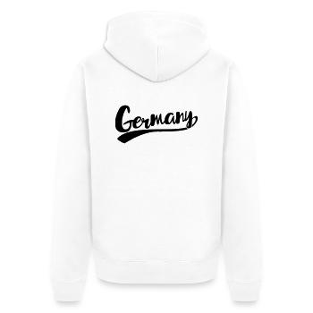 Allemagne - logo Allemagne - Veste à capuche bio Premium Unisexe - blanc - Dos - Thijin (182cm)