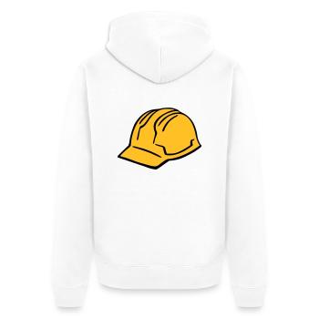 Hard hat - Unisex Premium Organic Zip Hoodie - white - Back - Thijin (182cm)