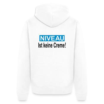 niveau - Veste à capuche bio Premium Unisexe - blanc - Dos - Thijin (182cm)