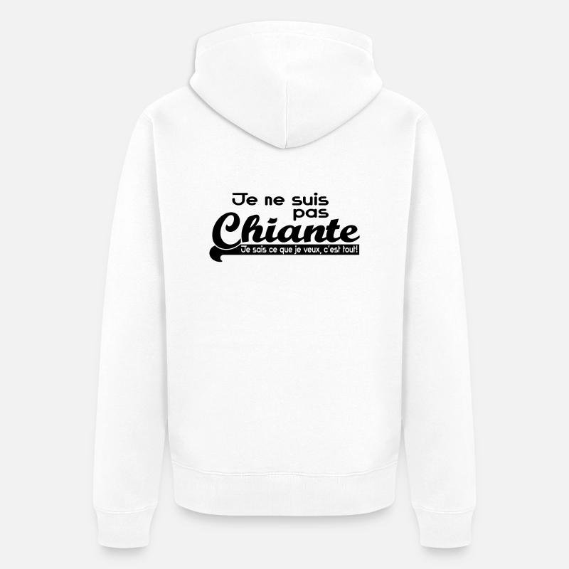 chiante - Veste à capuche bio Premium Unisexe - blanc