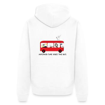 Queen on the Bus - Unisex Premium Organic Zip Hoodie - white - Back - Thijin (182cm)