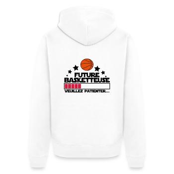 future basketteuse - Veste à capuche bio Premium Unisexe - blanc - Dos - Thijin (182cm)