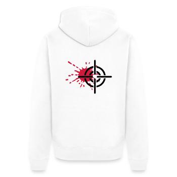 Crosshairs blood - Unisex Premium Organic Zip Hoodie - white - Back - Thijin (182cm)