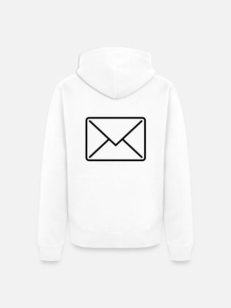 briefumschlag_icon1 - Unisex Premium Organic Zip Hoodie - white
