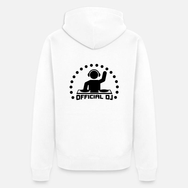 dj_1__f1 - Veste à capuche bio Premium Unisexe - blanc