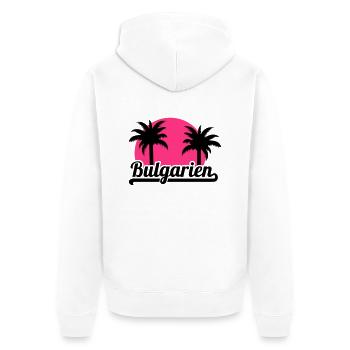 Bulgarie - Veste à capuche bio Premium Unisexe - blanc - Dos - Thijin (182cm)
