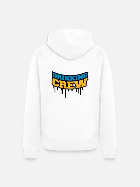 Drinking Crew Graffiti - Unisex Premium Bio Zip Hoodie - Weiß
