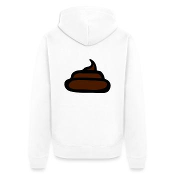 merde poo poop shit crap fun design - Veste à capuche bio Premium Unisexe - blanc - Dos - Thijin (182cm)