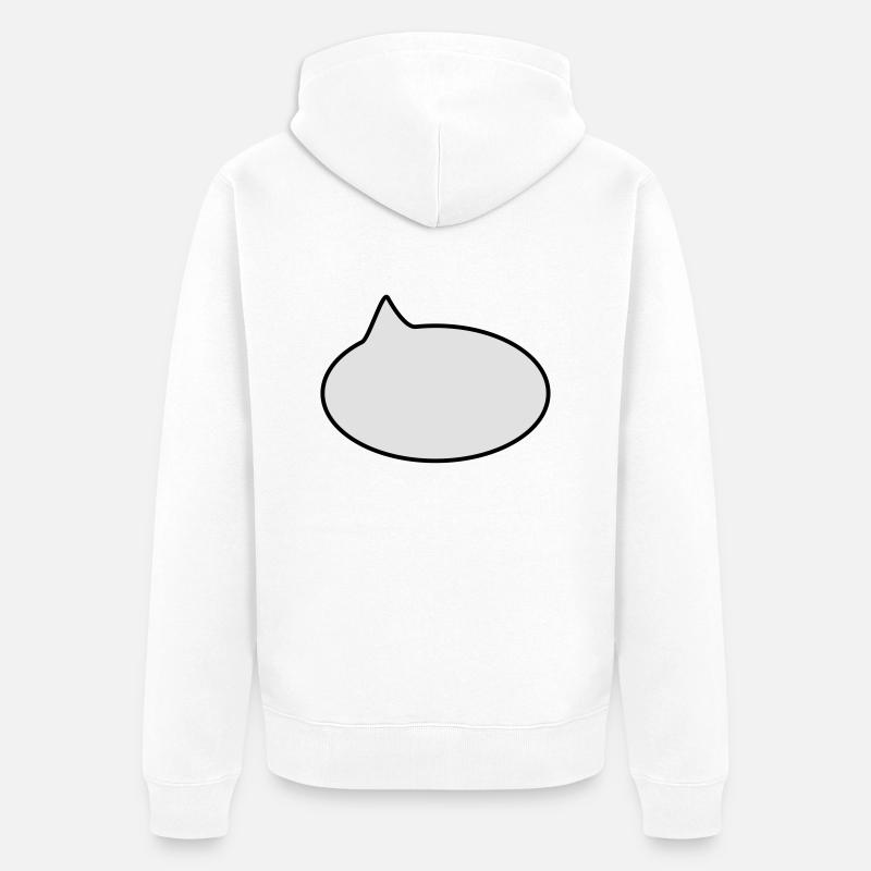 Ballon / / dessin animé / / dire / / déclaration - Veste à capuche bio Premium Unisexe - blanc