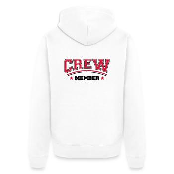 Cool Crew Member Logo Design - Veste à capuche bio Premium Unisexe - blanc - Dos - Thijin (182cm)