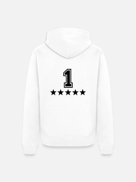 1 - Veste à capuche bio Premium Unisexe - blanc