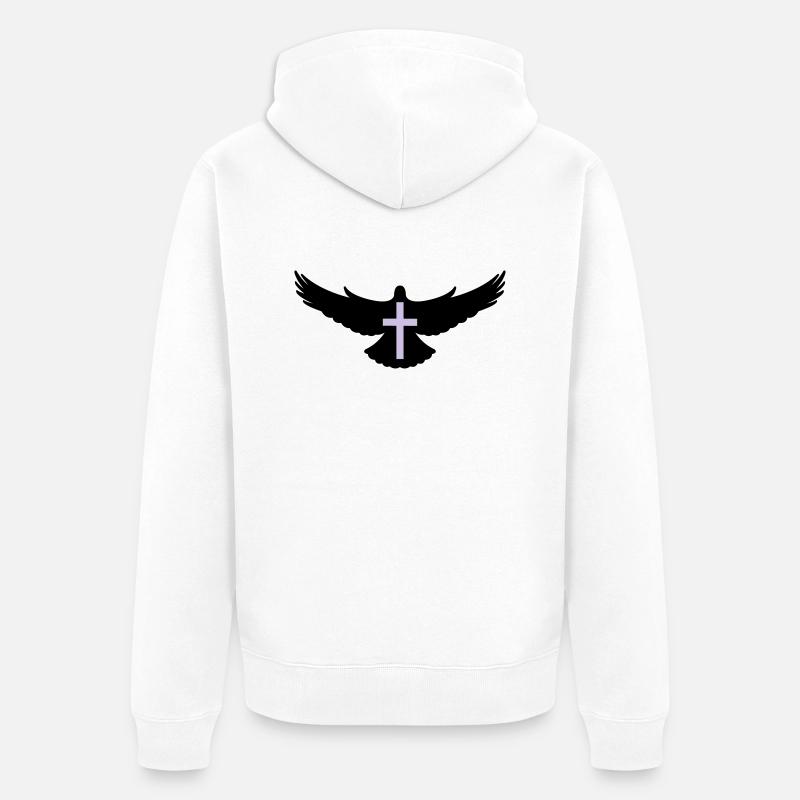 taube_heiliger_geist2 - Veste à capuche bio Premium Unisexe - blanc