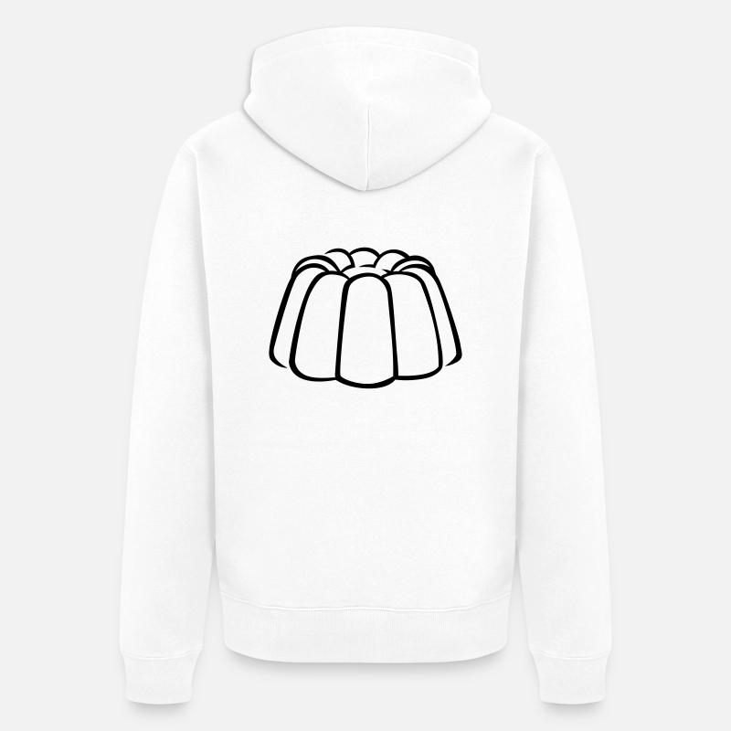 Pudding - Unisex Premium Bio Zip Hoodie - Weiß