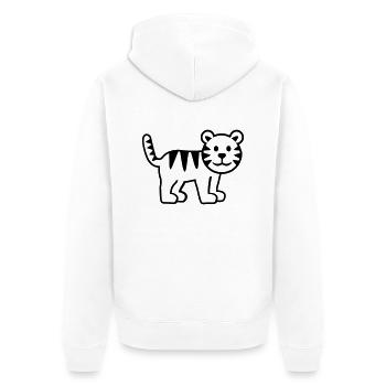 Tigre - Veste à capuche bio Premium Unisexe - blanc - Dos - Thijin (182cm)
