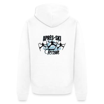 après ski team - skiing - winter holiday winter - Unisex Premium Organic Zip Hoodie - white - Back - Thijin (182cm)