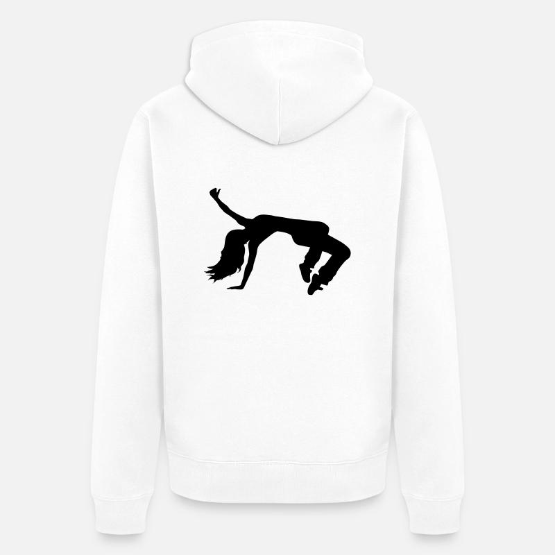 Breakdance - Unisex Premium Bio Zip Hoodie - Weiß