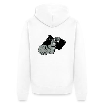 montrer Gorilla oiseau - Veste à capuche bio Premium Unisexe - blanc - Dos - Thijin (182cm)