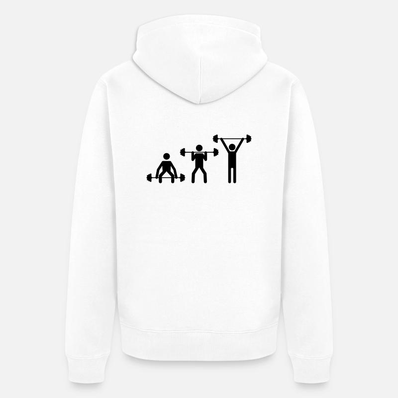 beast mode - Unisex Premium Bio Zip Hoodie - Weiß