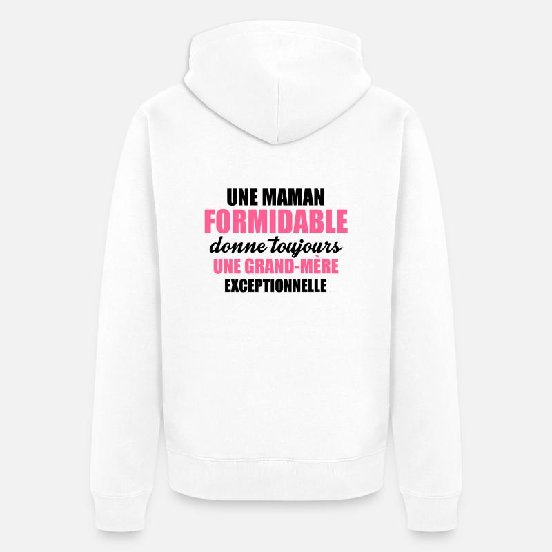 une grand mère exceptionnelle - Veste à capuche bio Premium Unisexe - blanc