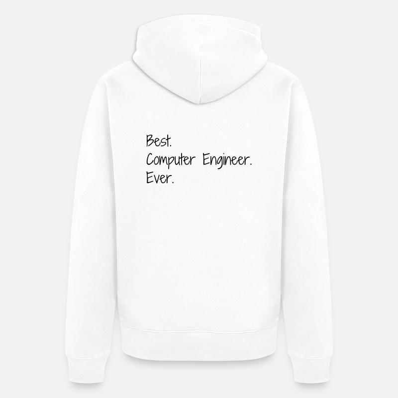 Computer / Informatiker / Aussenseiter / Ingenieur - Unisex Premium Bio Zip Hoodie - Weiß