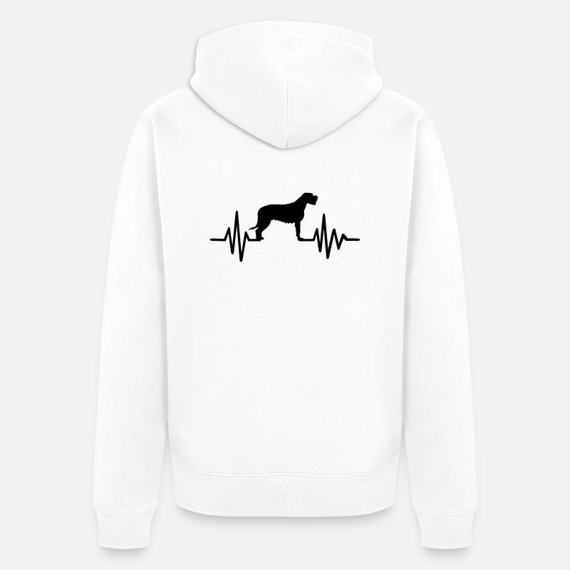 Irish Wolfhound - Veste à capuche bio Premium Unisexe - blanc