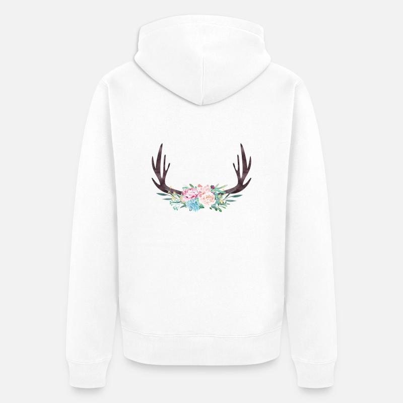 wreath_77A - Veste à capuche bio Premium Unisexe - blanc