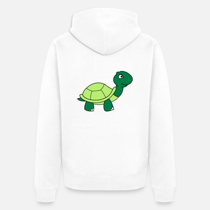 schildkroete_002 - Veste à capuche bio Premium Unisexe - blanc