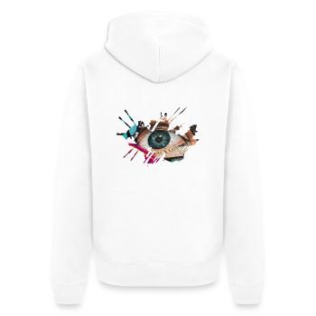 Graffiti - Unisex Premium Bio Zip Hoodie - Weiß - Hinten - Thijin (182cm)