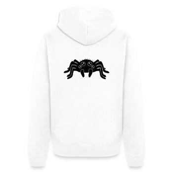 Clipart Little Spider - Unisex Premium Organic Zip Hoodie - white - Back - Thijin (182cm)