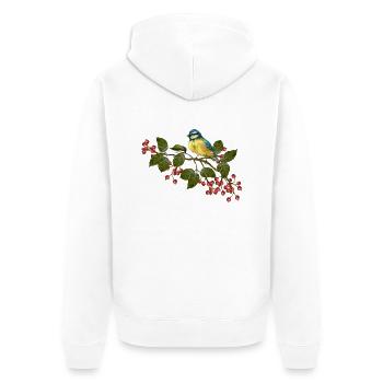 Colorful bird - Unisex Premium Organic Zip Hoodie - white - Back - Thijin (182cm)