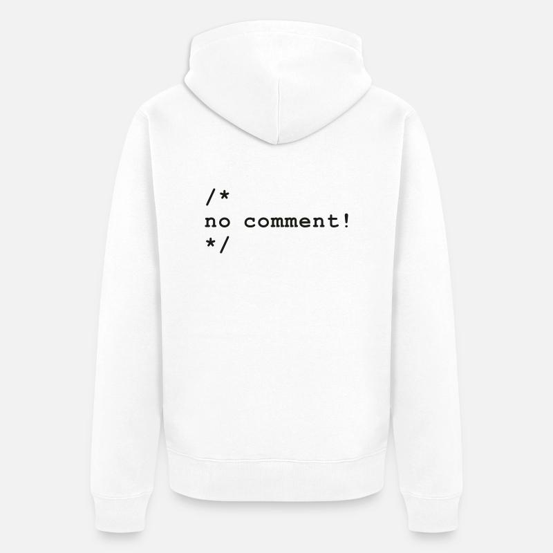 no comment - Veste à capuche bio Premium Unisexe - blanc