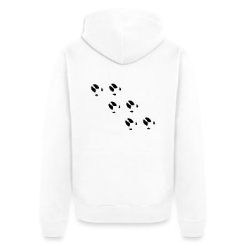 schwein - Unisex Premium Bio Zip Hoodie - Weiß - Hinten - Thijin (182cm)