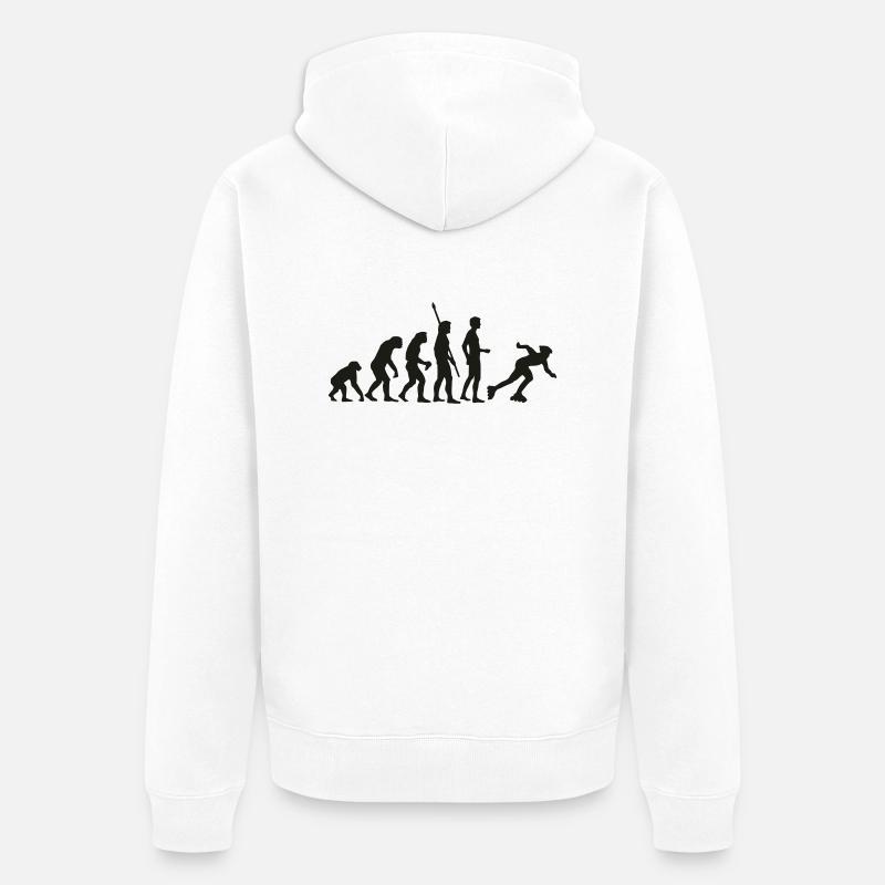 evolution_inliner - Veste à capuche bio Premium Unisexe - blanc