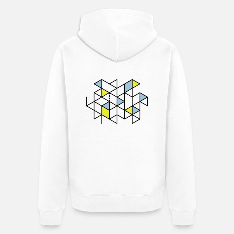 Geometry #001 - Unisex Premium Bio Zip Hoodie - Weiß