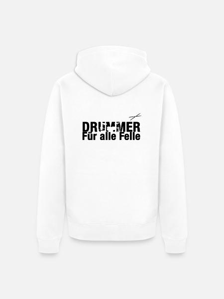 Drummer Für alle Felle - Unisex Premium Bio Zip Hoodie - Weiß