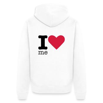 I Love Me - Veste à capuche bio Premium Unisexe - blanc - Dos - Thijin (182cm)