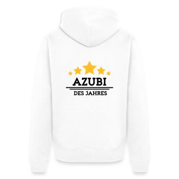 azubi des Jahres - Unisex Premium Bio Zip Hoodie - Weiß - Hinten - Thijin (182cm)