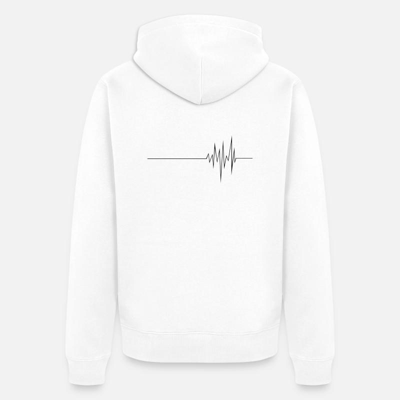 ECG (md) - Veste à capuche bio Premium Unisexe - blanc