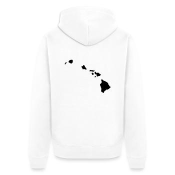 hawaii insel - Unisex Premium Bio Zip Hoodie - Weiß - Hinten - Thijin (182cm)