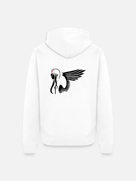angel02 - Unisex Premium Organic Zip Hoodie - white