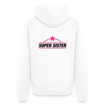 super_sister_qa2 - Veste à capuche bio Premium Unisexe - blanc - Dos - Thijin (182cm)