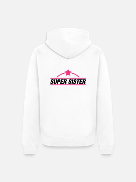 super_sister_qa2 - Veste à capuche bio Premium Unisexe - blanc