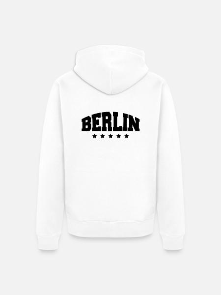 berlin_af1 - Veste à capuche bio Premium Unisexe - blanc