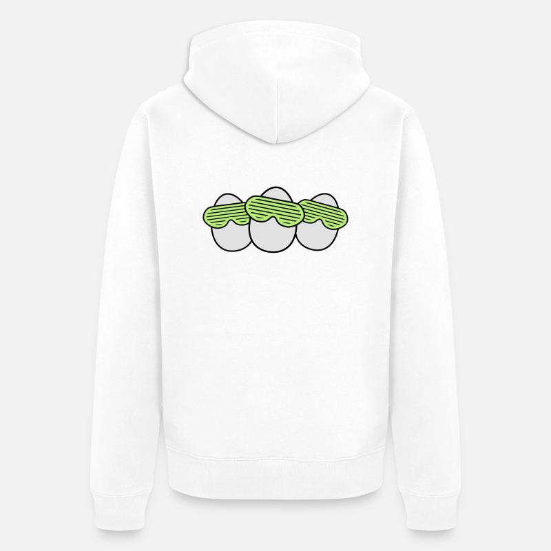 Funky Egg Crew - Veste à capuche bio Premium Unisexe - blanc