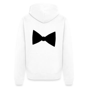 Fliege - Unisex Premium Bio Zip Hoodie - Weiß - Hinten - Thijin (182cm)