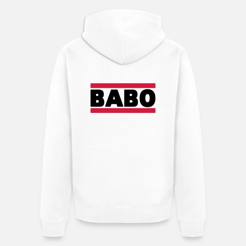 Babo - Veste à capuche bio Premium Unisexe - blanc