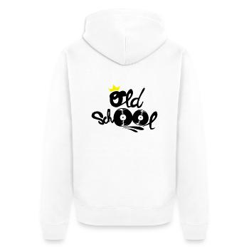 Old school - Veste à capuche bio Premium Unisexe - blanc - Dos - Thijin (182cm)
