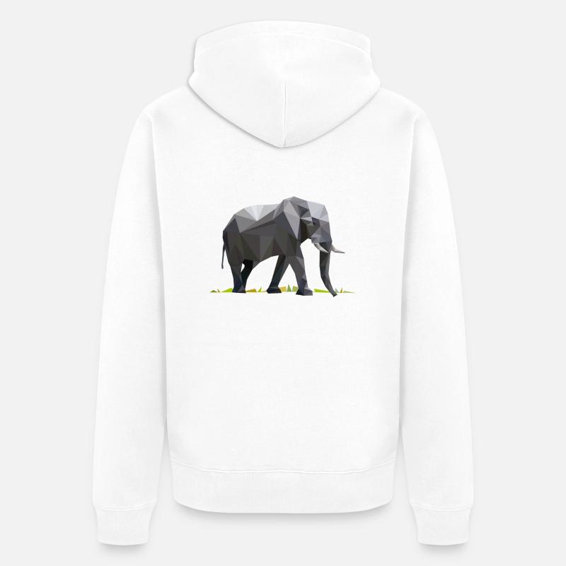 Elephant - Veste à capuche bio Premium Unisexe - blanc