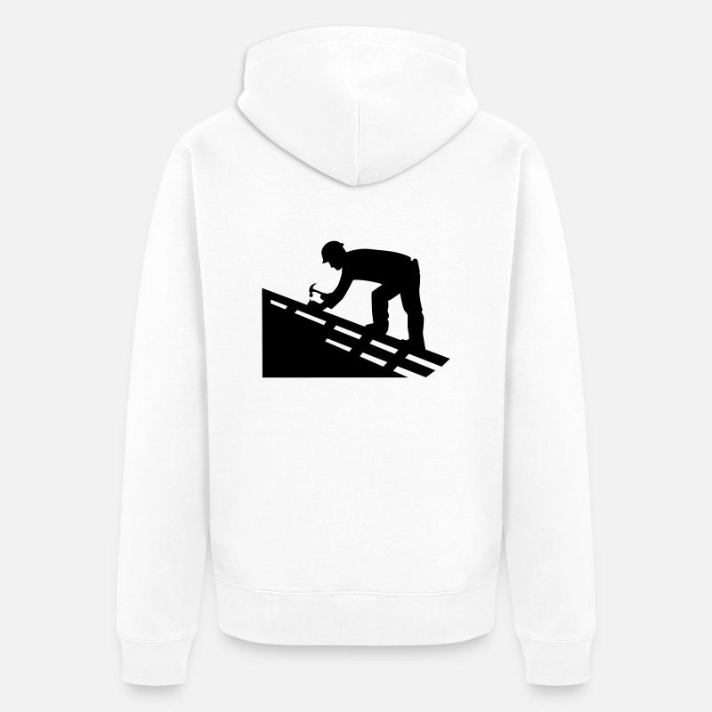 Dachdecker - Unisex Premium Bio Zip Hoodie - Weiß