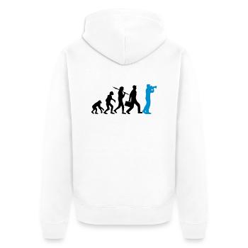 Photographer Camera Evolution - Unisex Premium Organic Zip Hoodie - white - Back - Thijin (182cm)